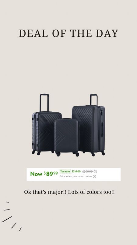 Major luggage deal!
Deal of the day


#LTKsalealert #LTKtravel