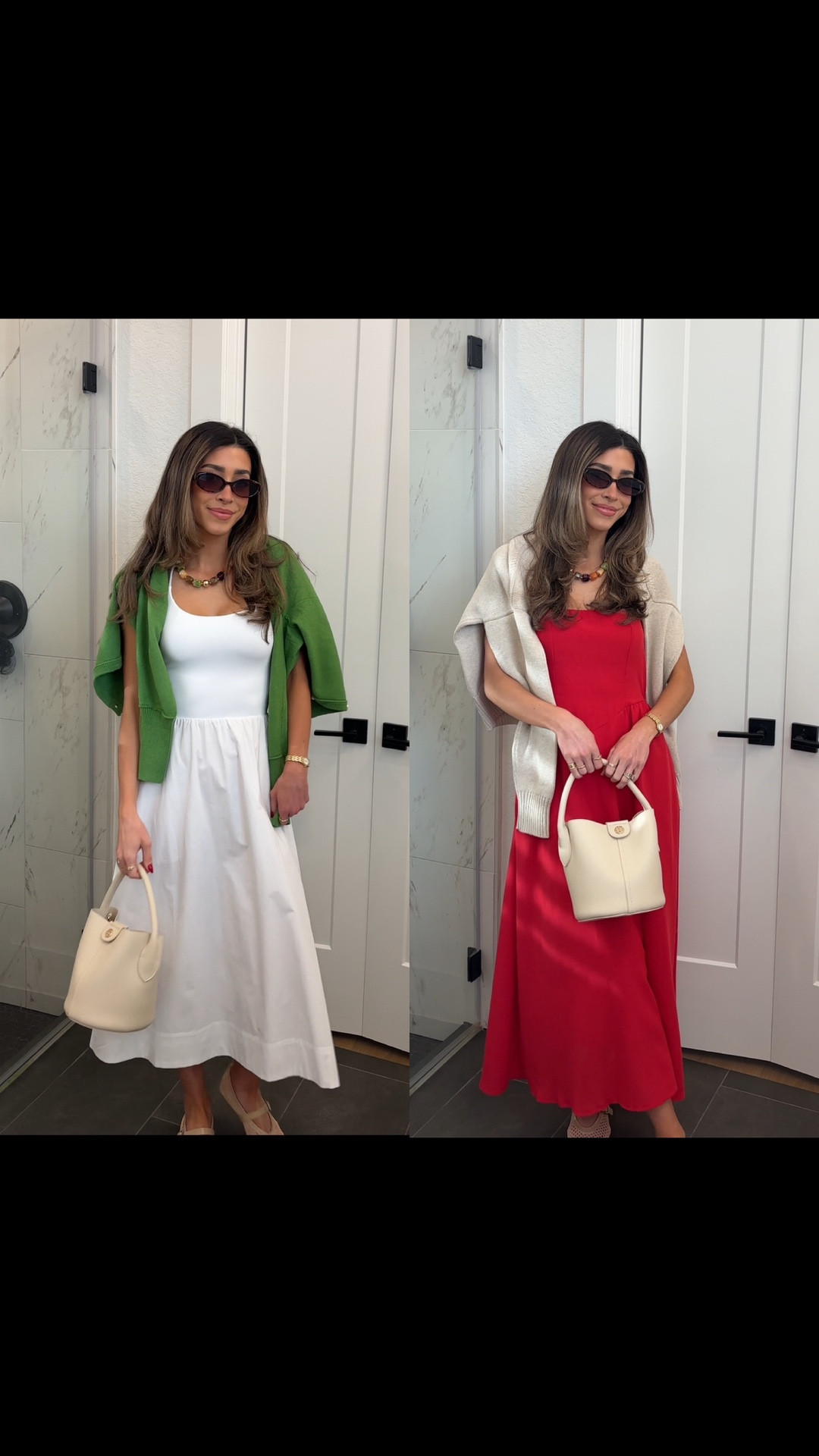 Outfit options for wineries in Fredericksburg today! Love these midi dresses with cardigans and a chunky necklace! I linked a similar option to the red dress… The exact one can be found in my showcase within my TikTok!

#LTKootd #LTKgrwm #LTKSaleAlert