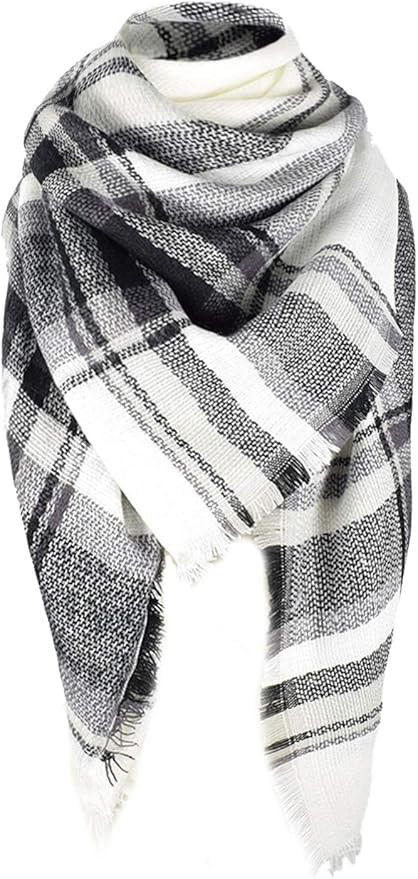 American Trends Womens Fall Winter Scarf Plaid Tassel Soft Warm Blanket Scarves Womens Shawl Wrap... | Amazon (US)