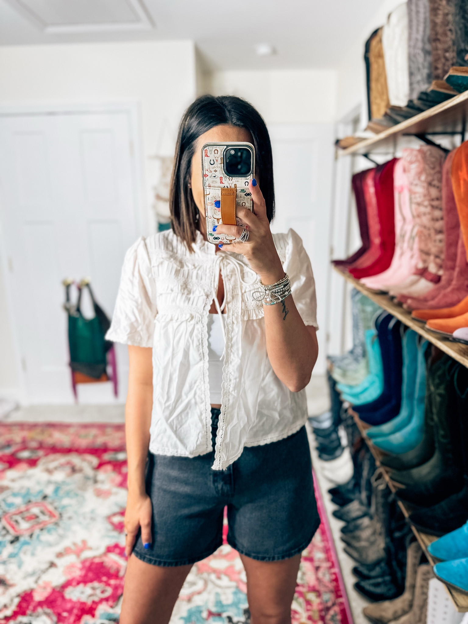 Western outfit ideas from Walmart / viral dad shorts from Walmart - Abercrombie shorts look alike in black denim 

#LTKFestival #LTKgrwm #LTKootd