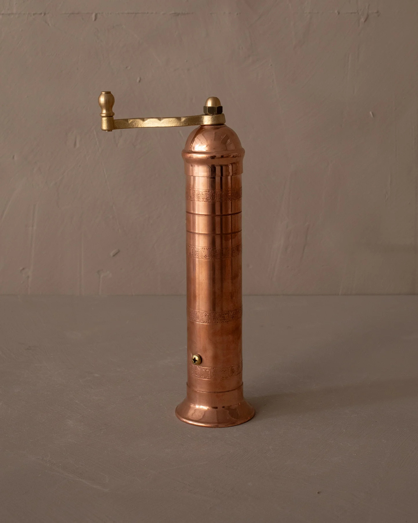 Copper Pepper Mill 9" | The Vintage Rug Shop
