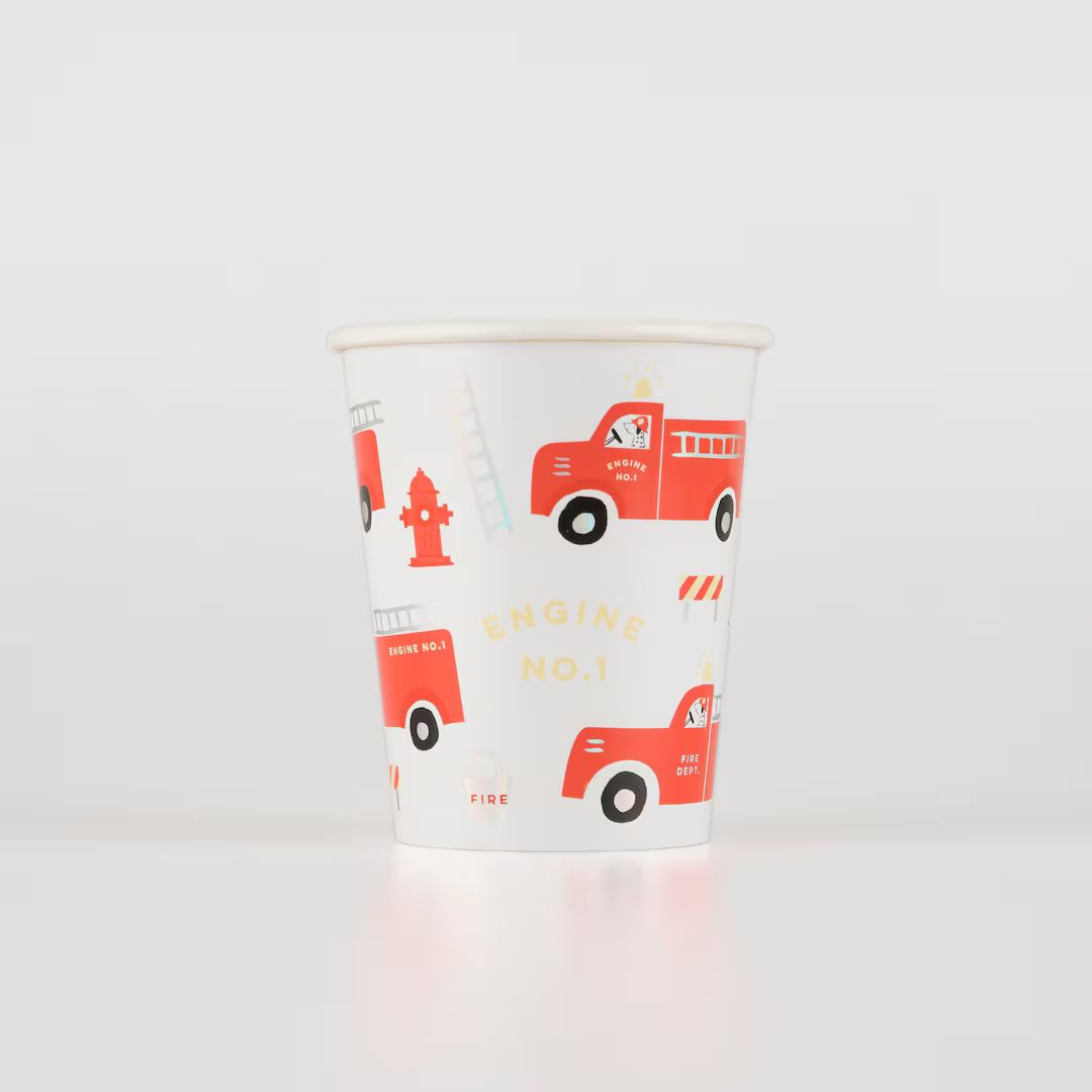 Fire Truck Cups x 8 - Etsy | Etsy (US)