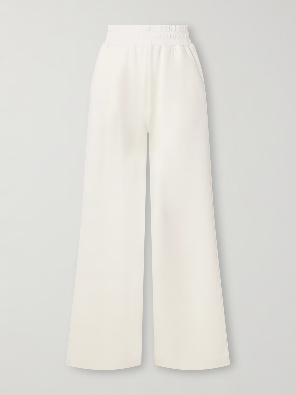 Varley - The Extra Wide Leg Pleated Doublesoft Wide-leg Pants - Cream | NET-A-PORTER (US)