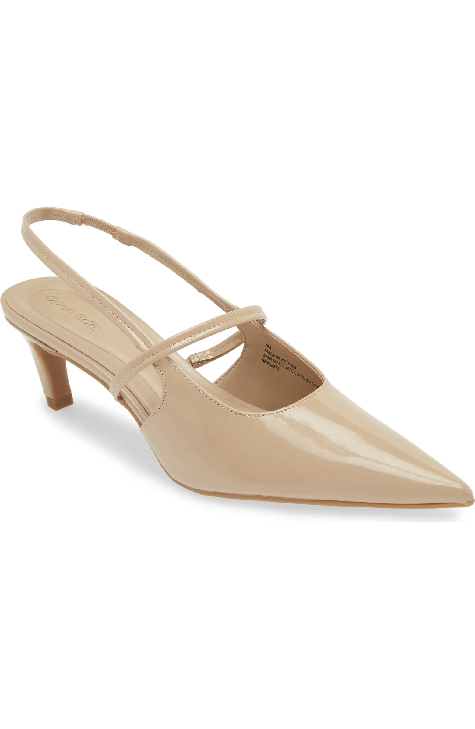 Sophia Pointed Toe Slingback Pump (Women) | Nordstrom