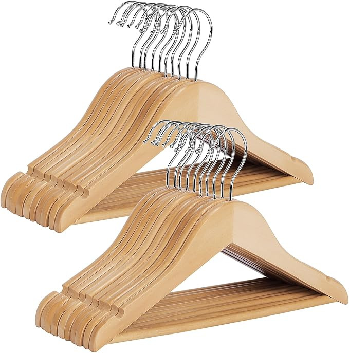 StorageWorks Baby Hangers 20 Pack, Maple Wood Clothes Organizer for Toddler, Kids Wooden Hanger w... | Amazon (US)