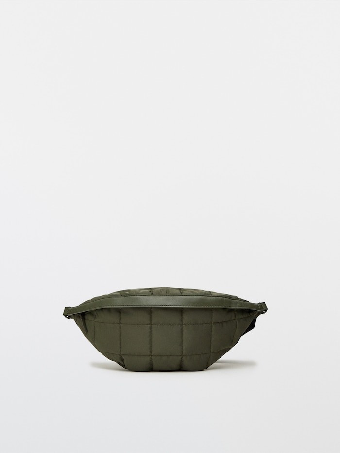 Riñonera nylon detalles piel | Massimo Dutti US