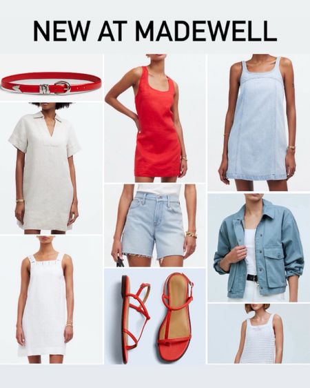 New Madewell arrivals! Summer dresses, red dress, vacation dress, denim shorts, sandals 

#LTKSeasonal #LTKFestival