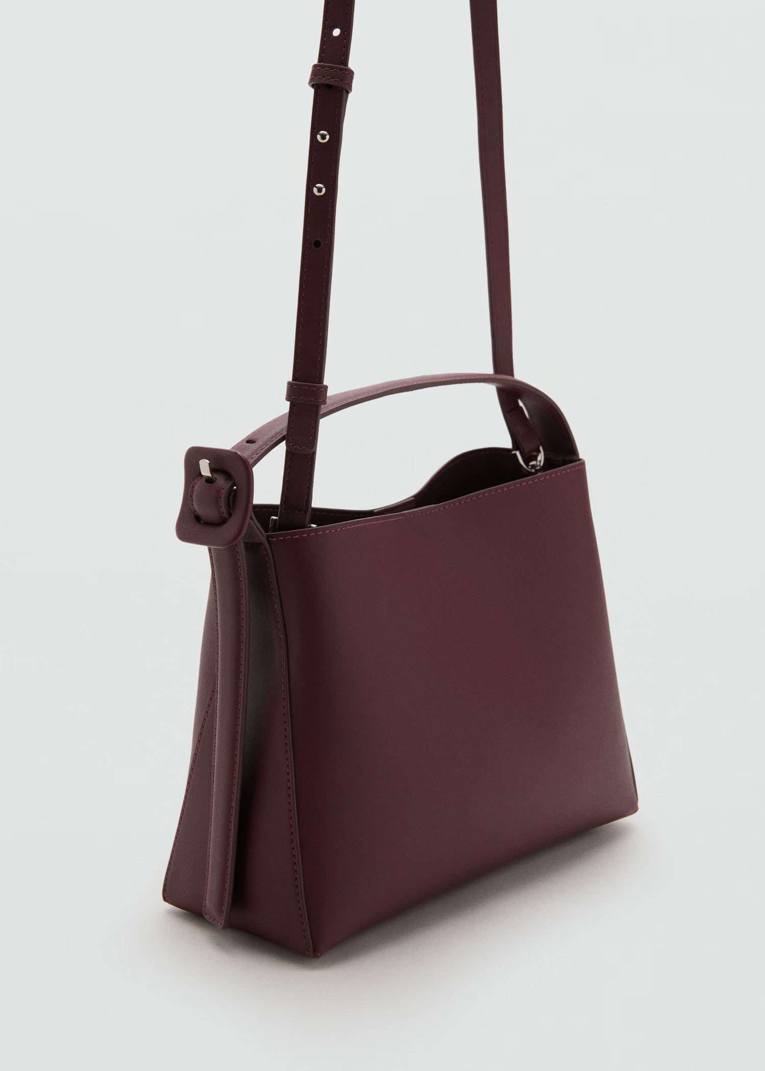 Mini shopper bag with buckle - Women | MANGO USA | Mango (US/MX/AU)