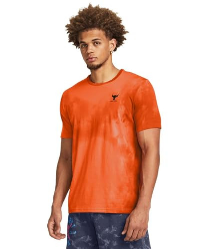Under Armour Men's Project Rock Payoff Printed Graphic Short Sleeve T-Shirt L Orange | Amazon (US)