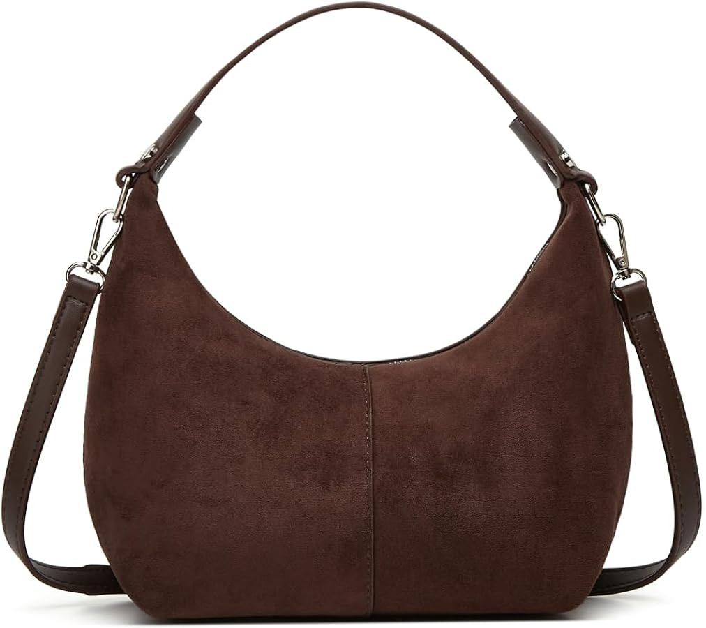 Slouchy Suede Shoulder Bags For Women Retro Crossbody Bag Tote Bag Satchel Bag Winter Work Purses... | Amazon (US)