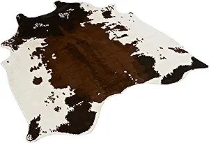 townssilk Cow Print Rug 4.1x4.5 Feet Faux Cow Hide Rug Animal Printed Area Rug Carpet for Home | Amazon (US)