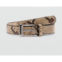 Mango Snake Print Buckle Belt | Very (UK)