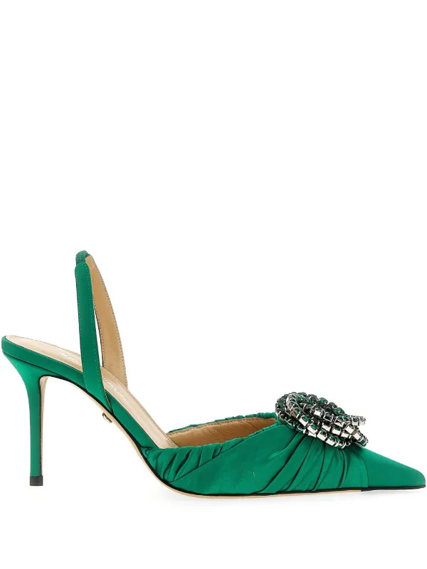 MACH & MACH 85mm Galaxy Pumps | Green | FARFETCH | Farfetch Global