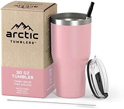 Arctic Tumblers Stainless Steel Camping & Travel Tumbler with Splash Proof Lid and Straw, Double ... | Amazon (US)