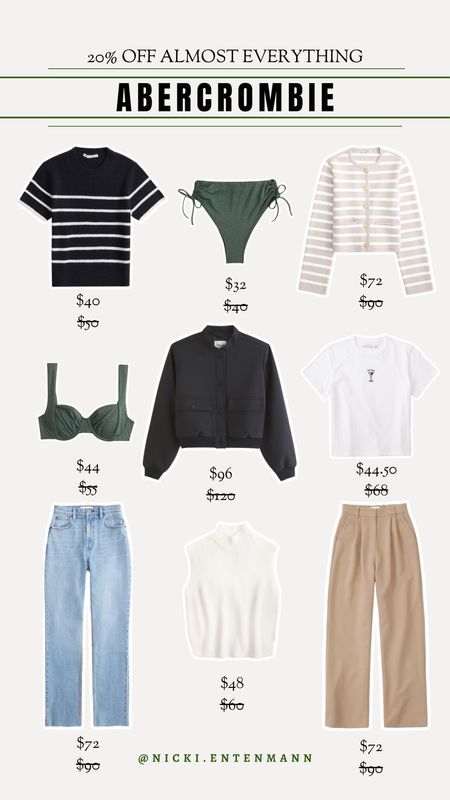 20% off almost everything at Abercrombie! I’ve linked some of the pieces I have and love!

Abercrombie sale, Abercrombie favorites, what I have and love, nicki entenmann 

#LTKstyletip #LTKsalealert
