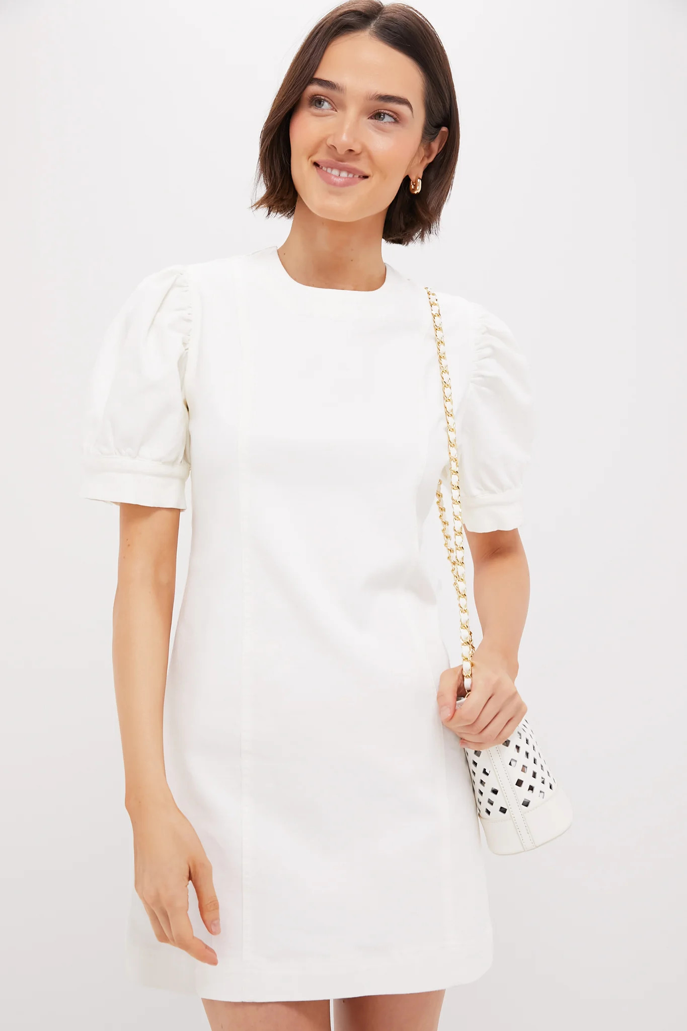 White Stretch Denim Juniper Mini Dress | Tuckernuck (US)