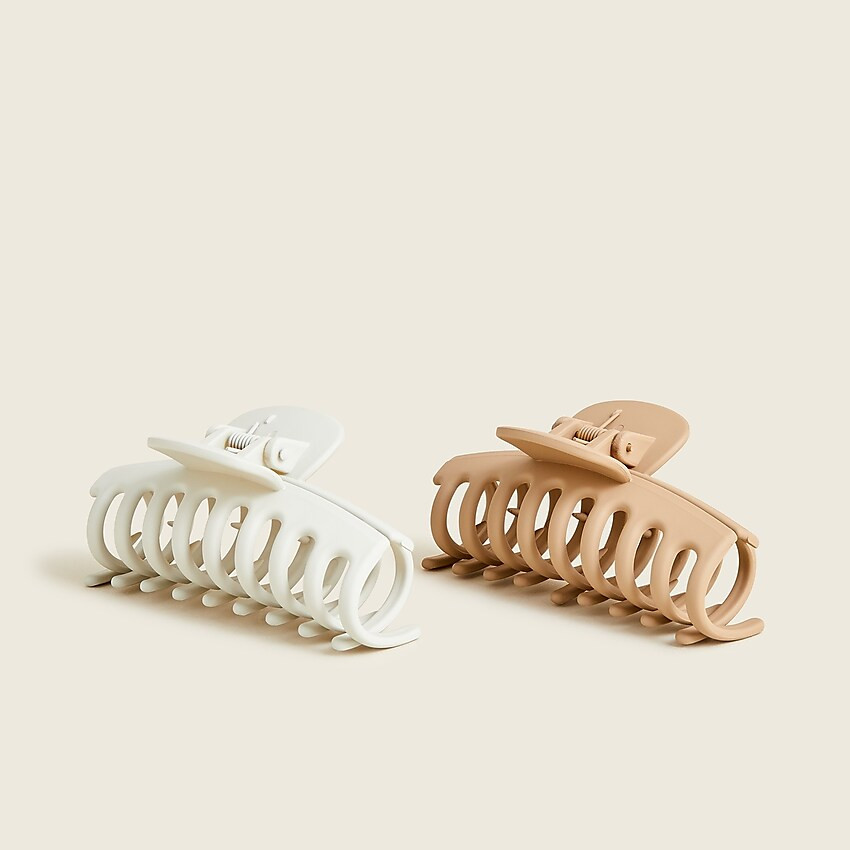 Matte resin large claw clip two-pack | J. Crew US