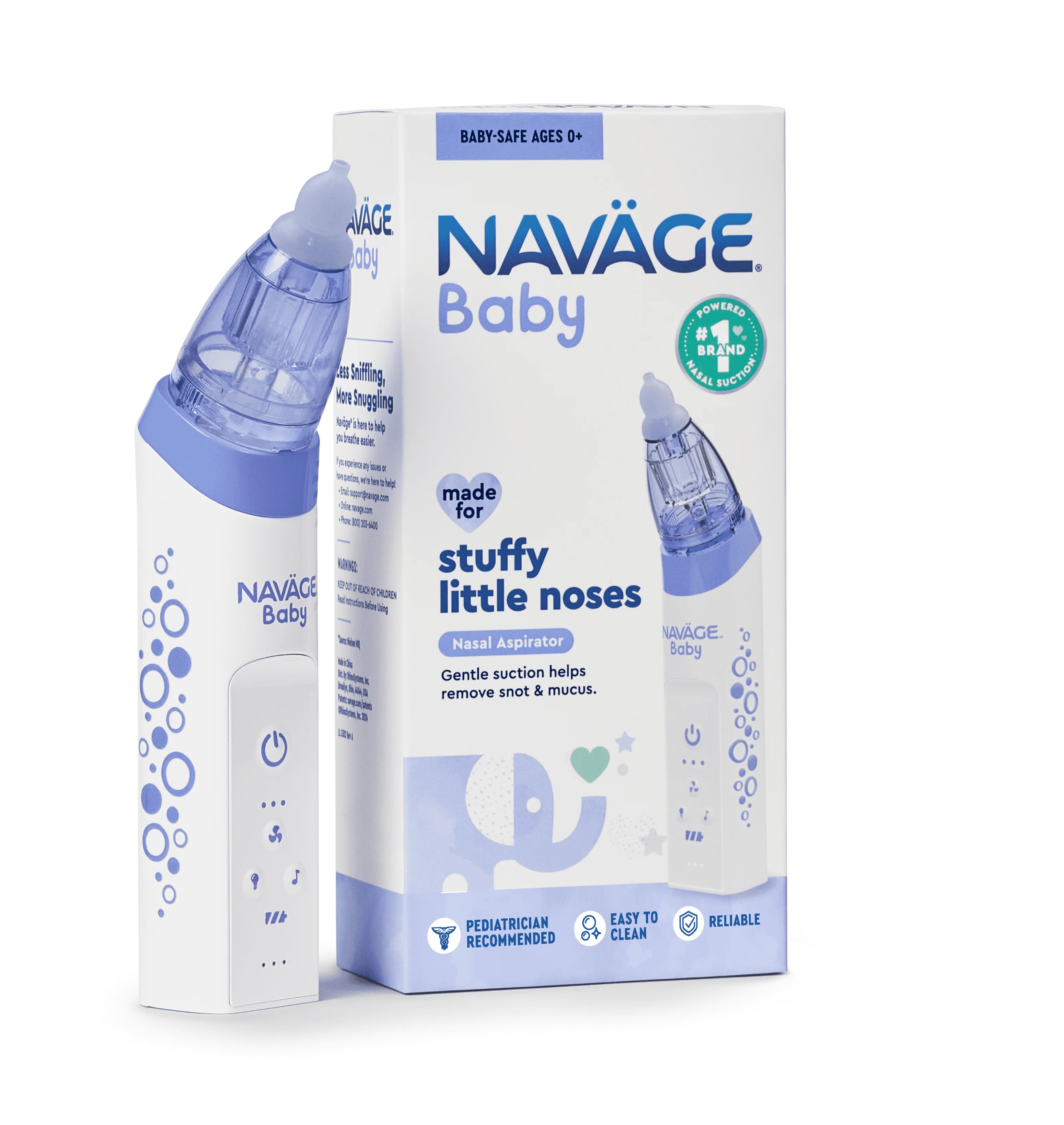 Navage Baby Nasal Aspirator - Gentle Nasal Aspirator  w/ Lights, Lullabies & BPA Free Silicone Ti... | Walmart (US)