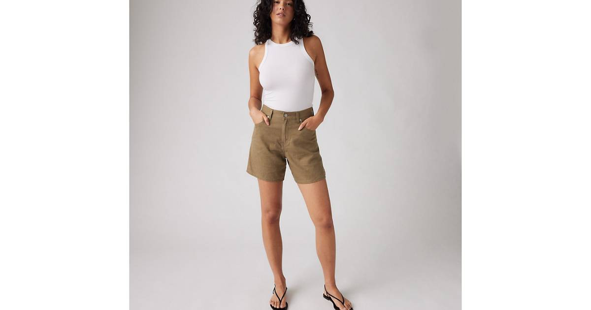 High Rise Baggy Linen Blend Lightweight Women's Shorts | Levi's US