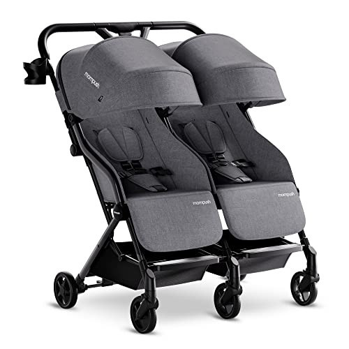 Mompush Lithe Double Ultralight Stroller, Lightweight Side by Side Stroller, Two Large Seats with Individual Recline, Easy Fold Grey | Amazon (US)
