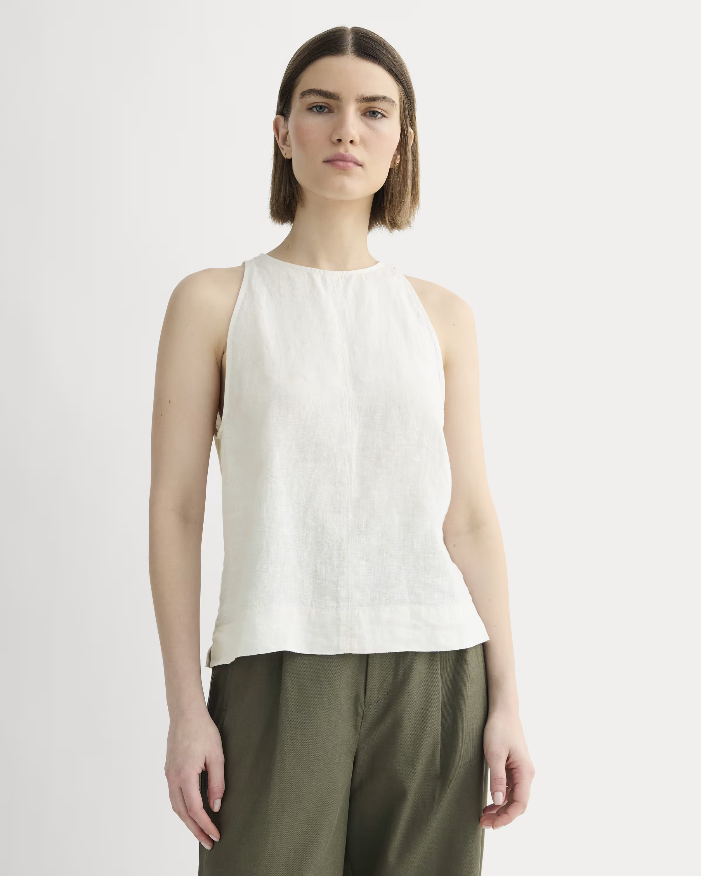 The Linen High-Neck Tank | Everlane