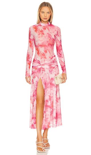Lea Midi Dress in Pink Tie Dye | Revolve Clothing (Global)