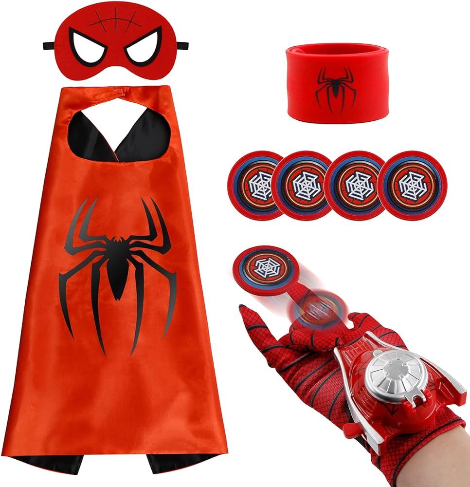 Superhero Capes for Kids Set Superhero Toys for Boys Girls Party Supplies Christmas Halloween Gifts | Amazon (US)