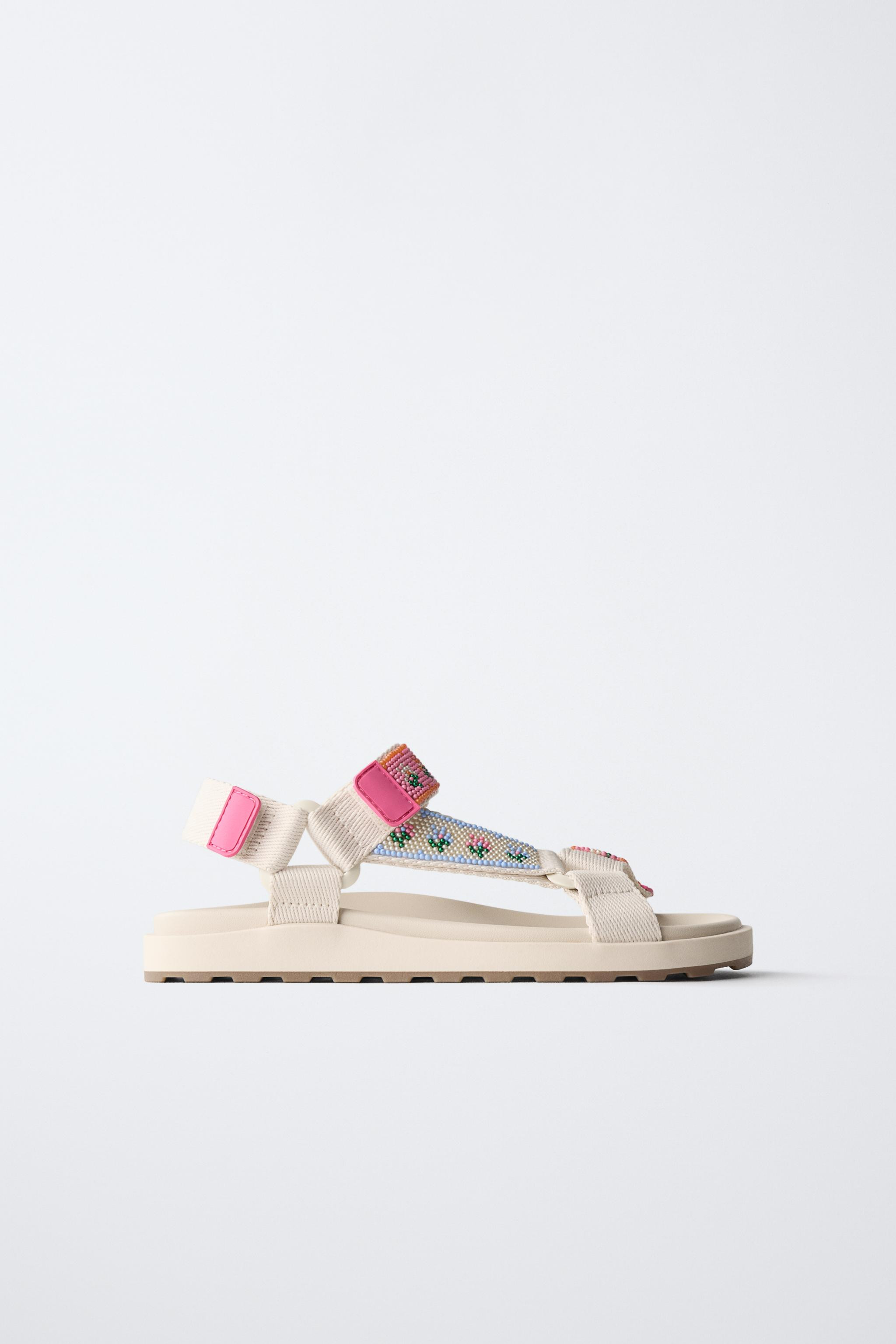 BEADED TECHNICAL SANDALS | Zara US
