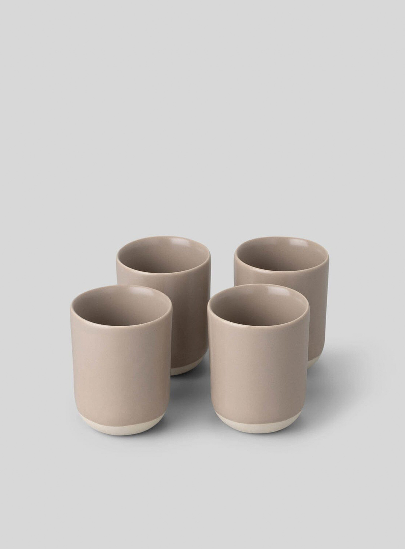 Fable - Two-tone stoneware cups Set of 4 | Simons