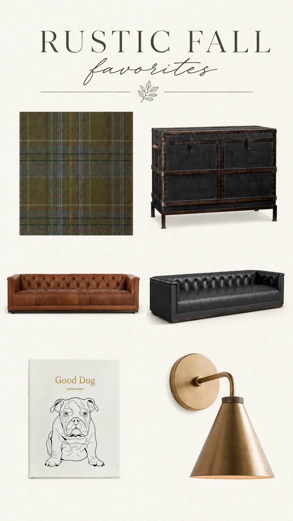Rustic Fall Favorites

A few pieces I’m loving for a warm, collected home this fall. Think rich leather, moody plaid, aged brass and vintage-inspired details that add character without feeling overly seasonal. Shop all six favorites here.

#LTKSaleAlert #LTKHome #LTKSeasonal