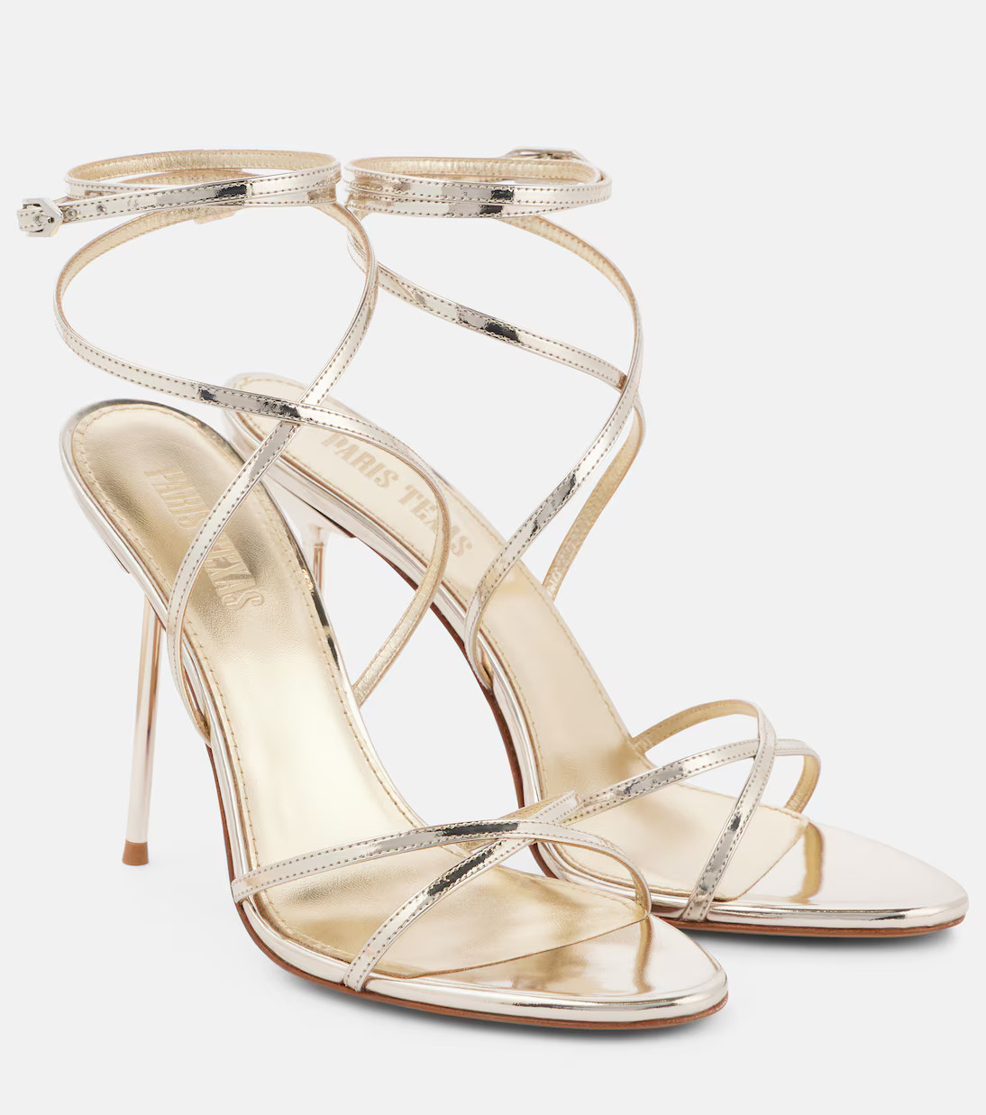 Liz 105 mirrored leather sandals | Mytheresa (US/CA)