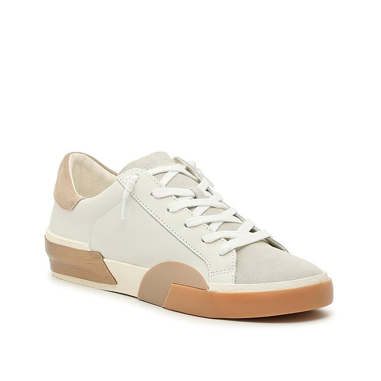 Dolce Vita Zina Court Sneaker | Women's | White/Taupe | Size 9.5 | Sneakers | DSW
