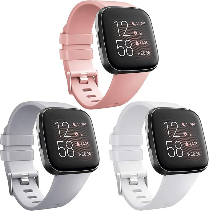 AK Sports Bands Compatible for Fitbit Versa/Versa 2/Versa SE, Soft Multi-Colors Replacement Wrist... | Amazon (US)