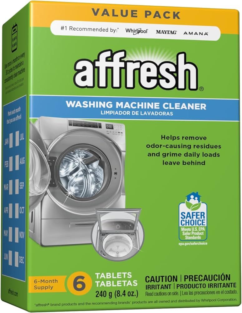 Affresh Washing Machine Cleaner, Cleans Front Load and Top Load Washers, Including HE, 6 Tablets | Amazon (US)