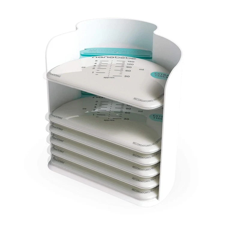 Breastmilk Storage Bags & Organiser 150ml - 25 pack | Best Breastfeeding Essentials | Nanobebe UK | Nanobébé