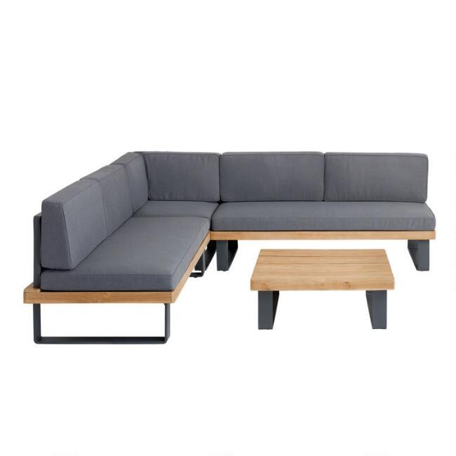 Alicante II 4 Piece Outdoor Sectional Set With Coffee Table | World Market