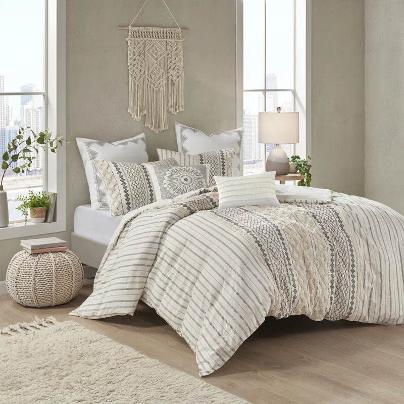 Admir Cotton Boho Mid-Century 3 Piece Duvet Cover Set | Wayfair North America