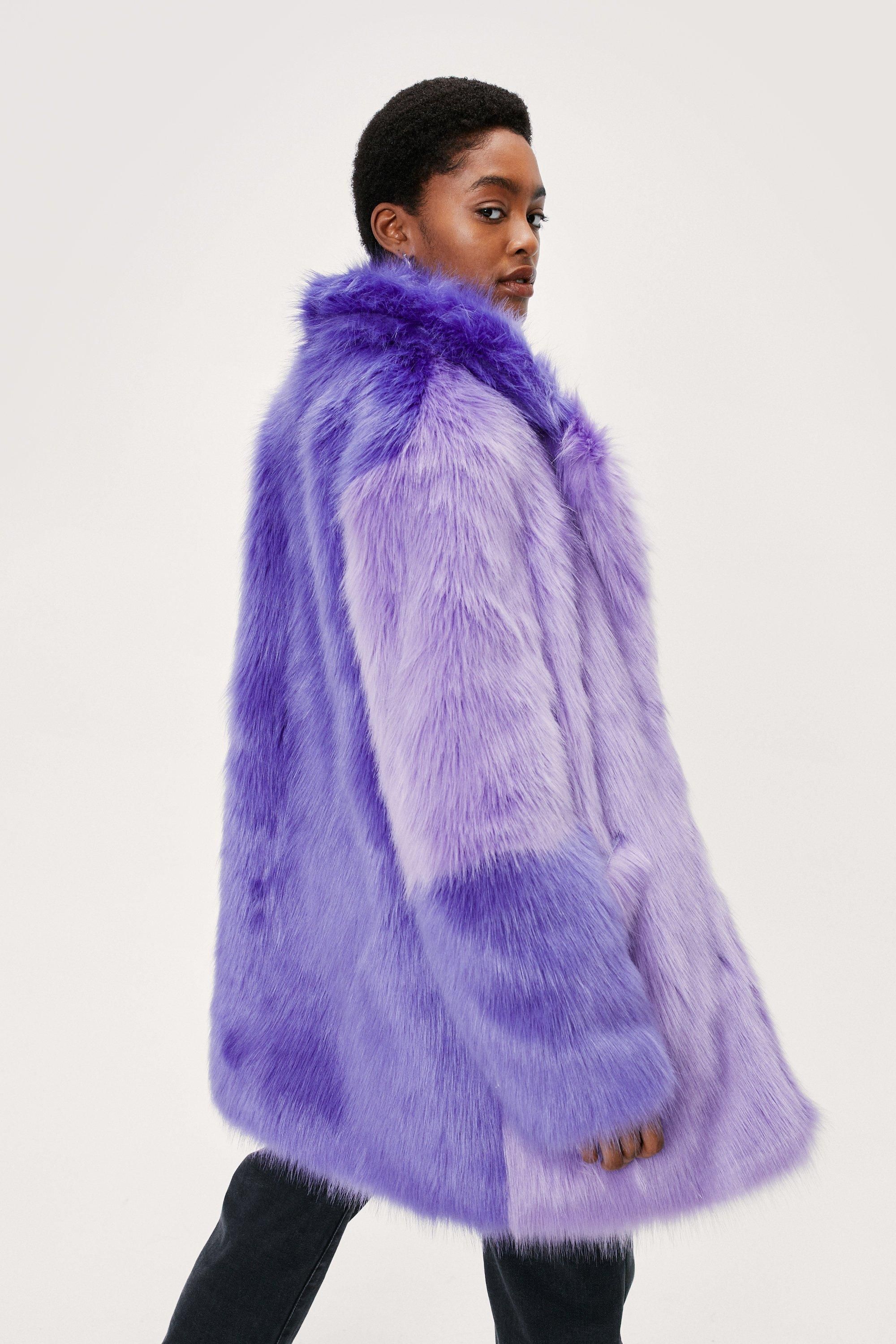 Ombre Faux Fur Two Tone Coat | Nasty Gal (US)