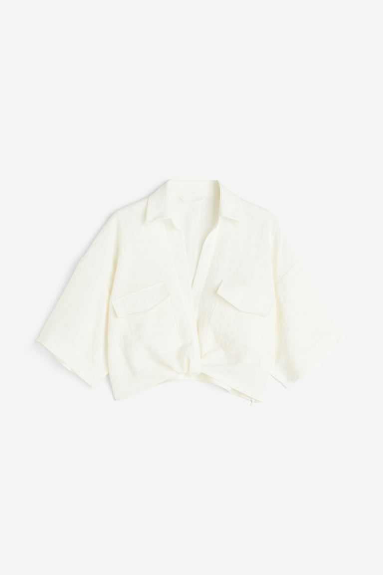 Knot-detail Crop Shirt | H&M (US + CA)
