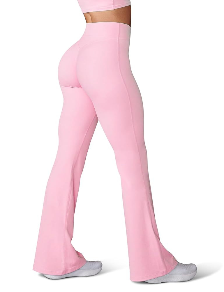 HEGALY Women's Flare Yoga Pants - Crossover Flare Leggings High Waisted Tummy Control Workout Cas... | Amazon (US)