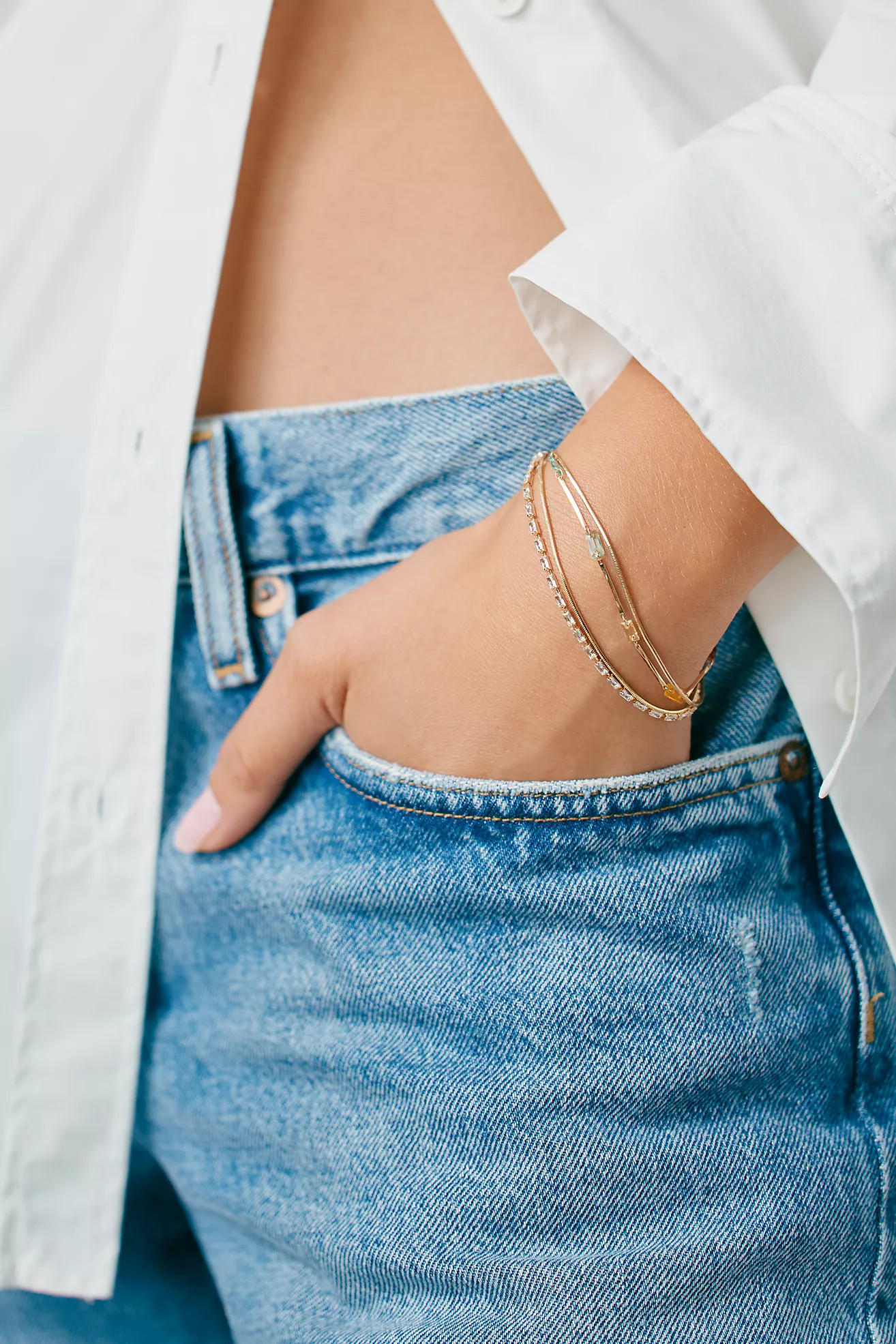 Baguette Crystal Bracelet | Anthropologie (US)