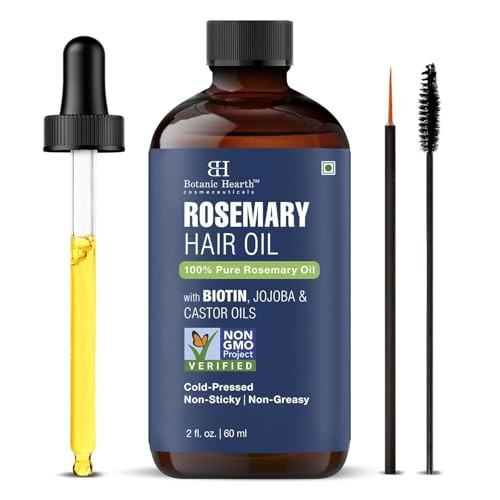 Botanic Hearth Hair Oil for Hair Growth | Rosemary Oil for Hair Growth with Biotin, Castor & Jojoba | Hair Relaxers & Dry Scalp Treatment | Color Safe | All Hair Types | 2 fl oz | Amazon (US)