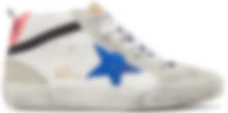 White & Grey Mid Star Sneakers | SSENSE