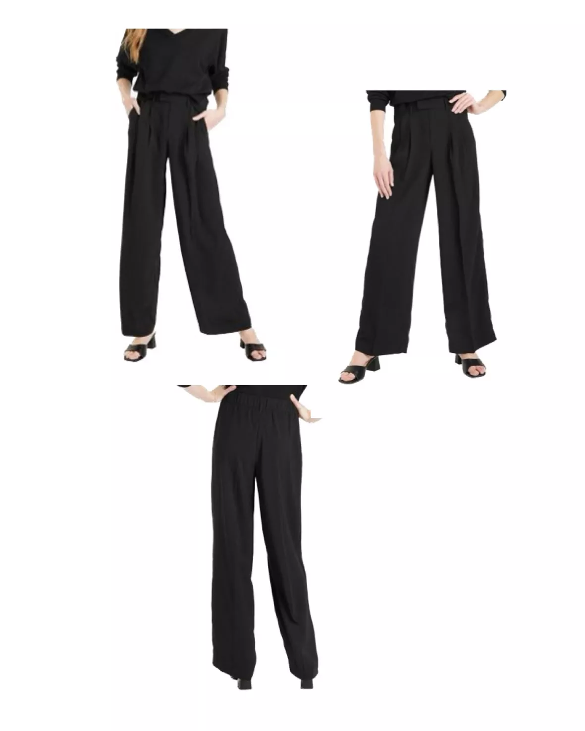 Women's High-Rise Straight Fit Fluid Pants - A New Day