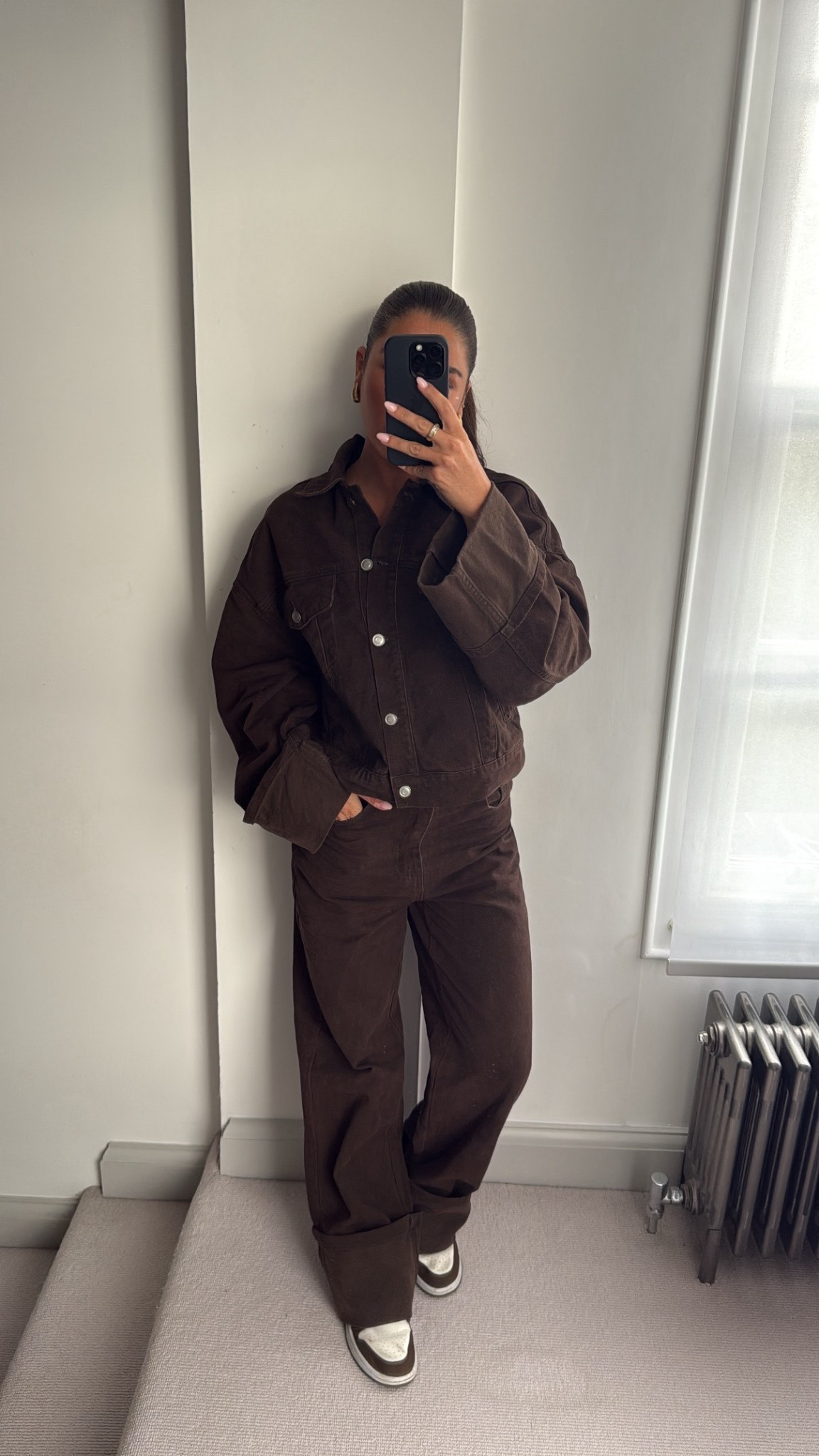 brown denim co-ord, denim jacket and denim jeans, casual outfit, autumn outfit 

#LTKuk #LTKautumn #LTKjeans