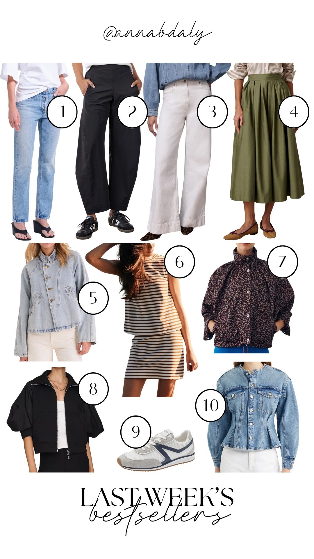 Last week’s bestsellers 🤎 So many great pieces to wear now and transition into fall, from denim and lightweight jackets to comfy sets and everyday sneakers! Linking everything here.

#LTKmomlife