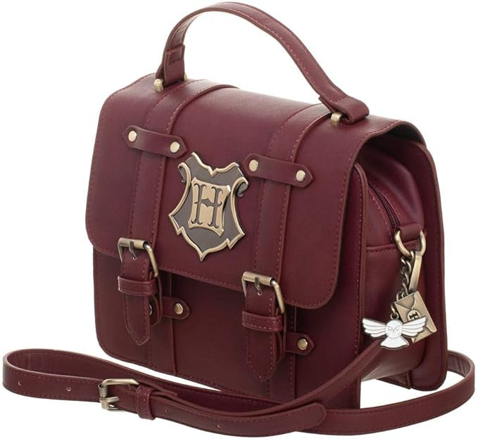 Harry Potter Hogwarts Satchel Handbag with Charms, Maroon, One Size | Amazon (US)