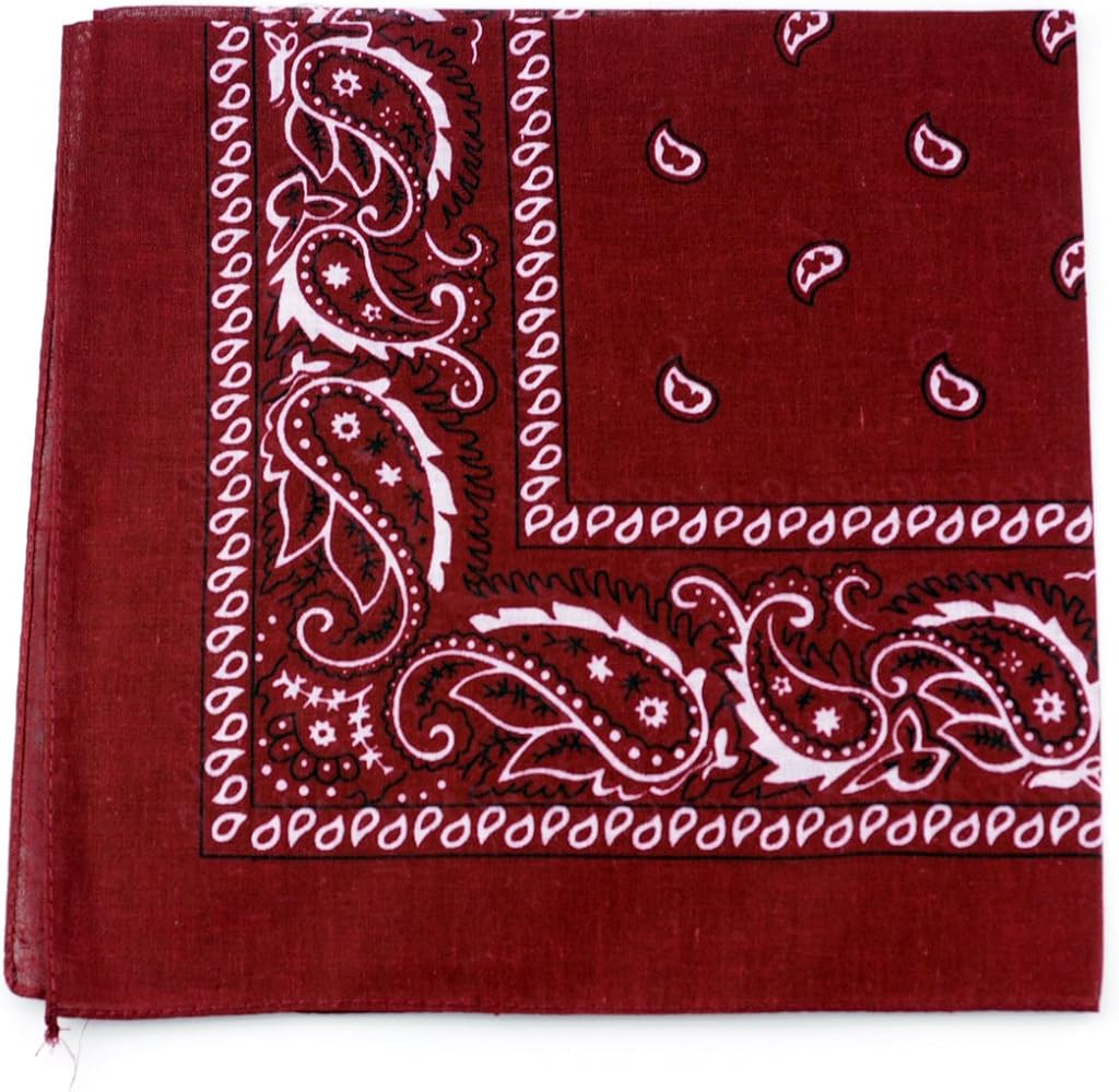 NYFASHION101 Unisex Double Sided Print Paisley Cotton Bandana Head Wrap Scarf | Amazon (US)