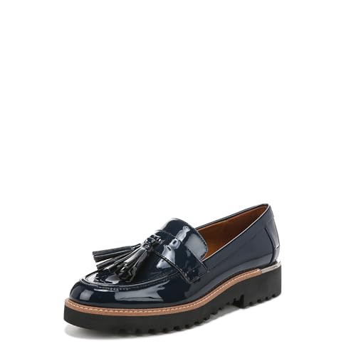 Franco Sarto Womens Carolynn Lug Sole Loafer with Tassel Detail, Inky Navy, 5.5 M | Amazon (US)