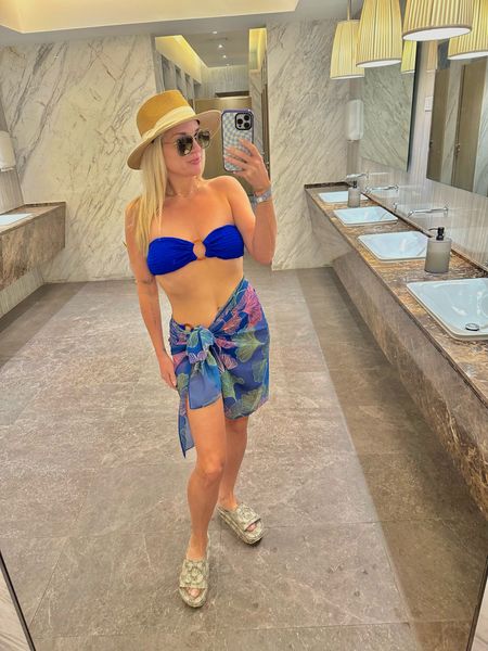 Loved this resort wear pool day look! Hat & sarong on sale and swimsuit is under $10 😯 

#LTKfindsunder50 #LTKswim #LTKsalealert